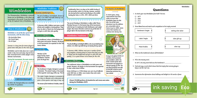 Wimbledon 2024 - Teaching Resources and Information - Twinkl