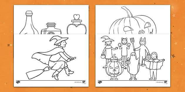 Desenhos para colorir de halloween para crianças