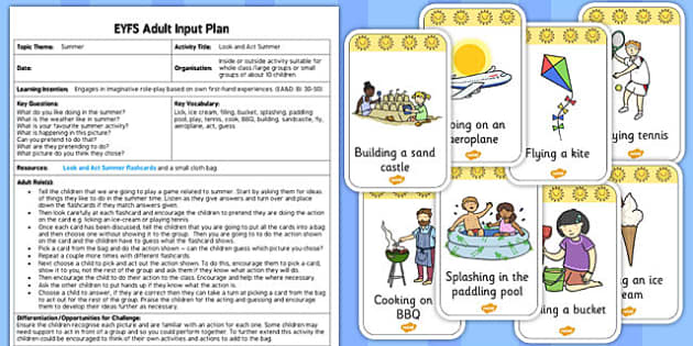 Look And Act Summer Activity EYFS Adult Input Plan And Resource Pack look-and-act-summer-activity-eyfs-adult-input-plan-and-resource-pack