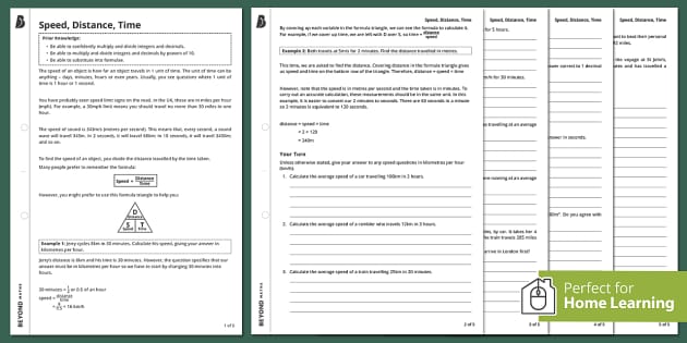 Distance, Displacement, Speed, and Velocity - Worksheet, Printable and  Distance Learning