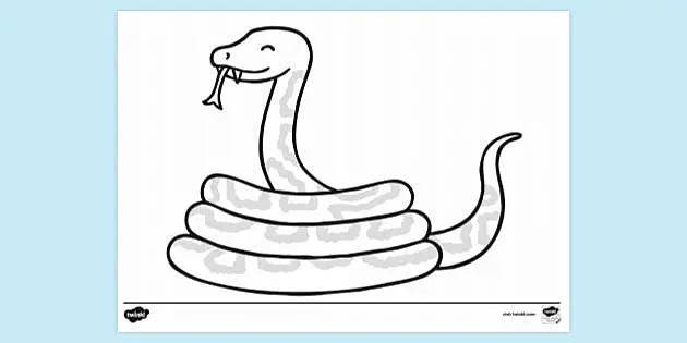 FREE! - Slinky Linky Snake Colouring Sheet | Colouring Sheets