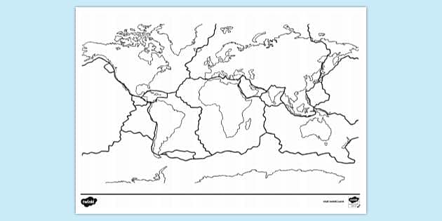 Blank Plate Tectonics Map