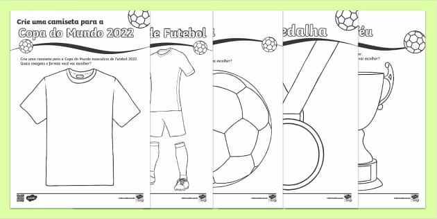 ATIVIDADES - LINDOS DESENHOS DA COPA DO MUNDO DE FUTEBOL PARA