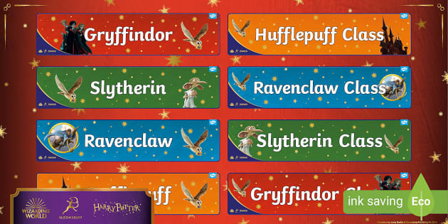 Hogwarts House Banners: Gryffindor, Ravenclaw, Hufflepuff