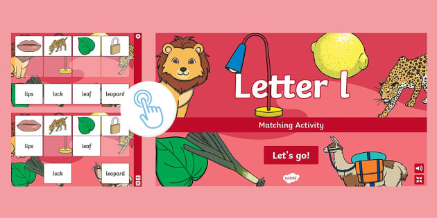 Letter L Interactive Picture Cards Go! Game (Teacher-Made)