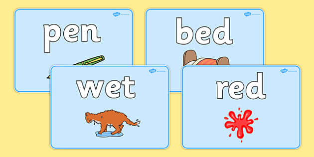 CVC Basic Playdough Mats E (Teacher-Made) - Twinkl