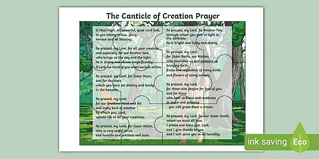 Canticle of the Sun: Prayer of St Francis of