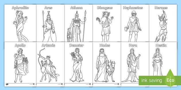 17+ Greek Gods Coloring Pages