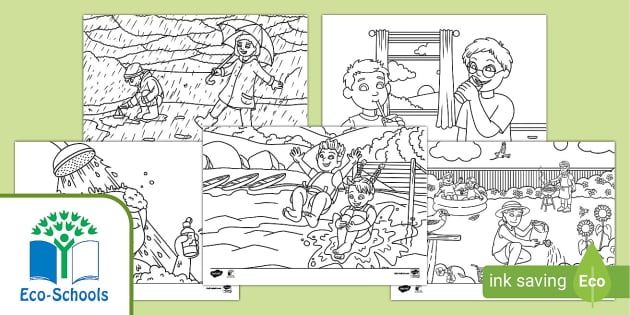 water theme coloring pages