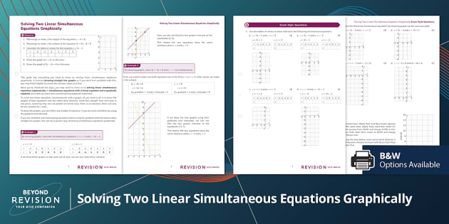 👉 Solving Linear Simultaneous Equations Graphically | KS4 Maths