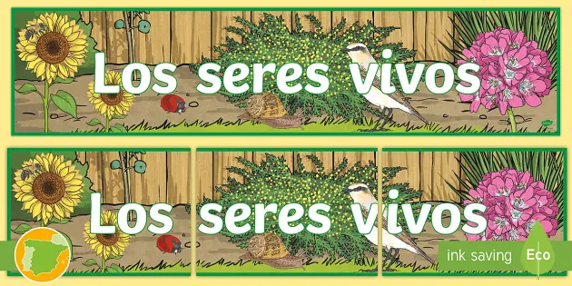 Pancarta: Los seres vivos (Teacher-Made) - Twinkl