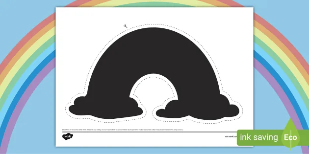rainbow template black and white