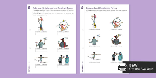 examples of unbalanced forces