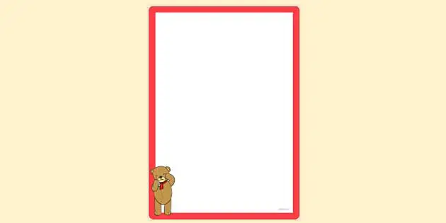 yellow teddy bear clipart borders