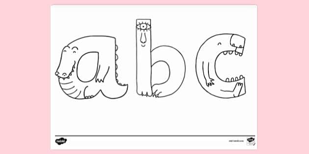 abc letters coloring pages