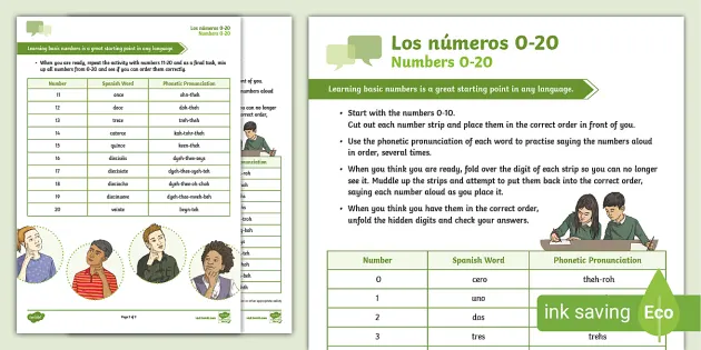 Spanish Number Line 0-20 (Teacher-Made) - Twinkl