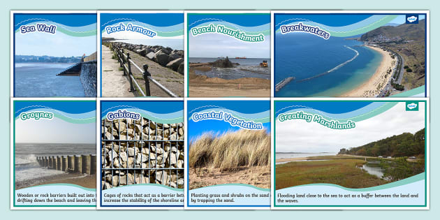 Coastal Defences Display Posters - Geography (teacher made)