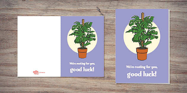 We're Rooting For You Good Luck Card | Twinkl Party - Twinkl