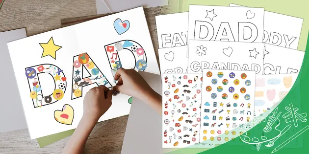 Finger Painting Card  Father's Day Painting Ideas - Twinkl