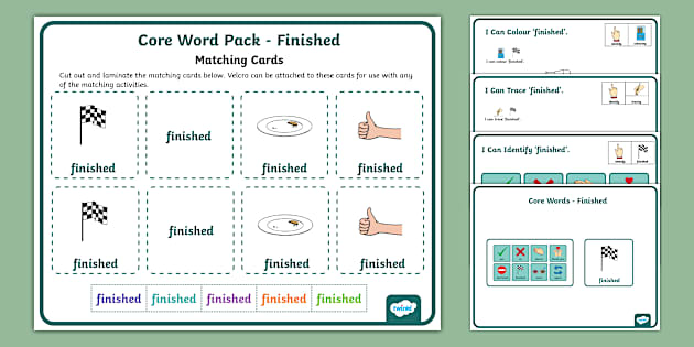 Core Word Pack - Finished (teacher made) - Twinkl