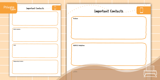 Private Tutors Important Contact Teacher Planner Private Tutors Important Contact Teacher Planner