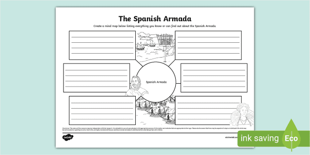 KS2 The Spanish Armada Timeline Worksheet Teacher Made