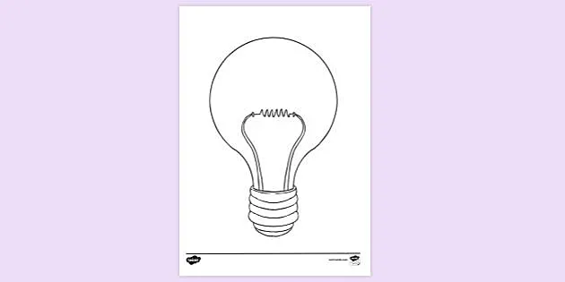 lit light bulb drawing