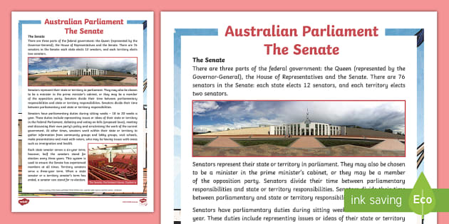 The House Of Representatives Fact File (Teacher Made)