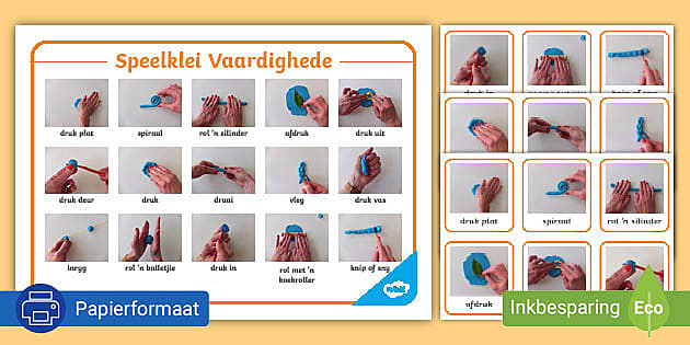 Speelklei Vaardighede - Plakkaat (teacher Made) - Twinkl