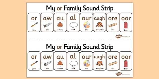 My OR Sound Family Strip - Sound family, OR, alternate