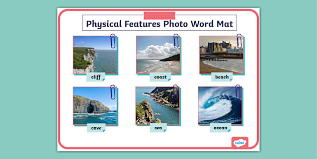 Geo Wonderers KS1 The UK Physical Features Word Mat Lesson Three