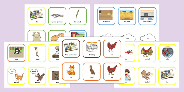 Little Red Hen Colourful Semantics (teacher Made)   Twinkl