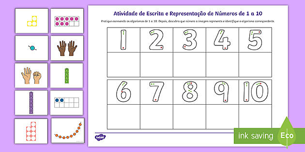 Atividades com os Números de 1 a 5 – Educação Infantil