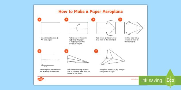 Paper Aeroplane Craft Instructions