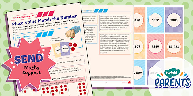 SEND Maths Support: Place Value Match the Number (Year 5)