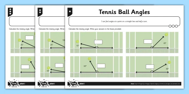 Missing Angles up to 180 Degrees Differentiated Maths Worksheet