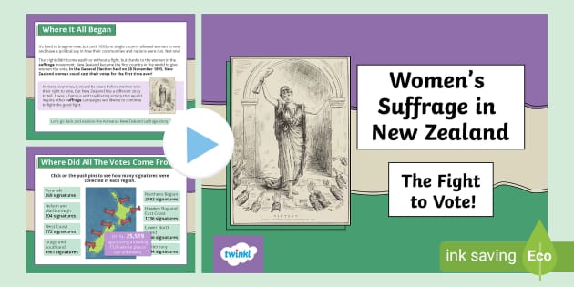 Women's Suffrage in New Zealand - The Fight to Vote! Powerpoint