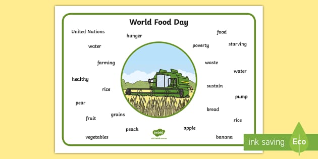 World Food Day Word Mat