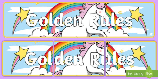 Golden rules text Button. Golden rules Sign Icon Label Sticker Web