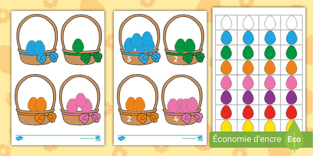 Mon petit panier de Pâques à colorier - Un jour un jeu