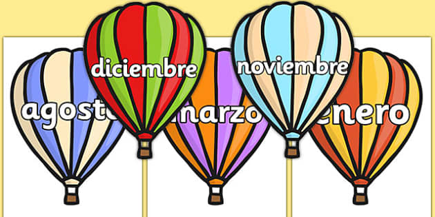 Globos aerostáticos de los meses de año (con rayas) globos-aerost-ticos-de-los-meses-de-a-o-con-rayas