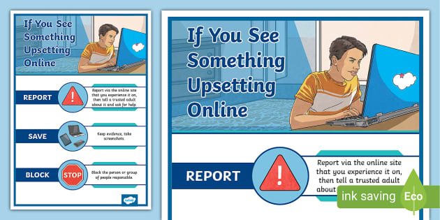 KS2 Inappropriate Content Online Safety Poster - Twinkl