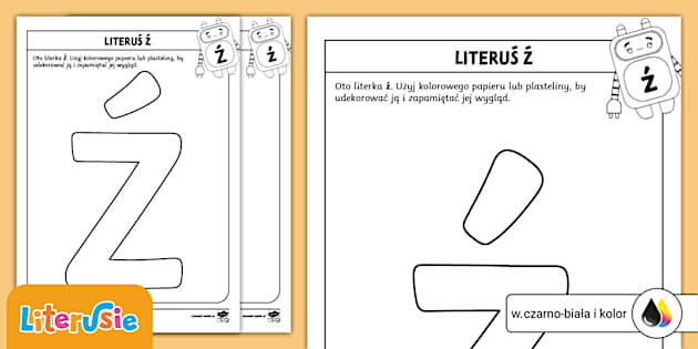 Literuś Ź | Dekorowanie literki Ź | Praca plastyczna