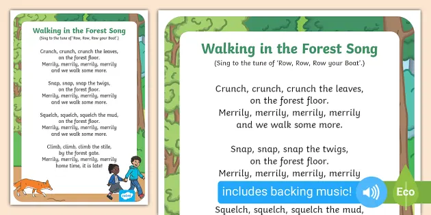 Walking in the Forest Song PowerPoint (teacher made)