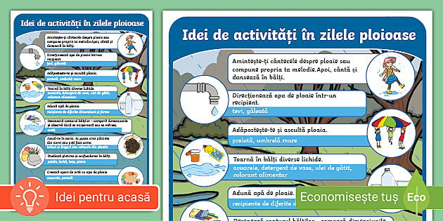 Învățare în aer liber:  Idei de activități în zilele ploioase