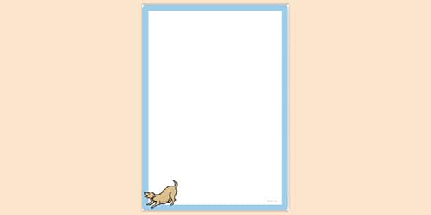 FREE! - Dog Barking Page Border (teacher made) - Twinkl