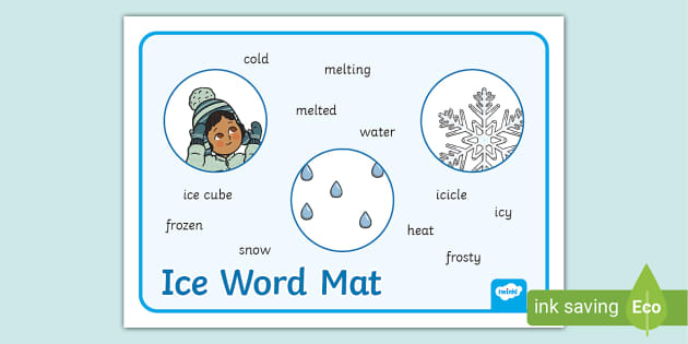 Ice Word Mat (teacher made) - Twinkl