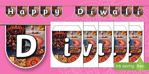 Happy Diwali Photo Display Bunting (teacher made) - Twinkl