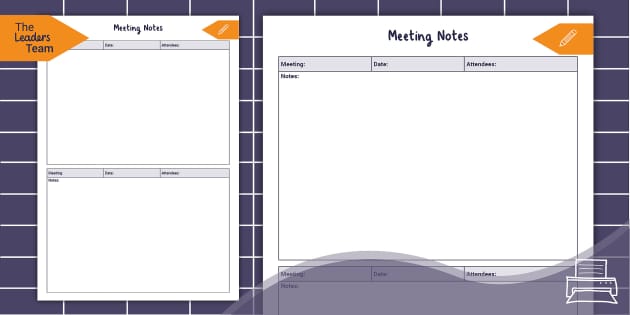 SLT Planner | Meeting Notes | Teacher Planner (teacher Made)