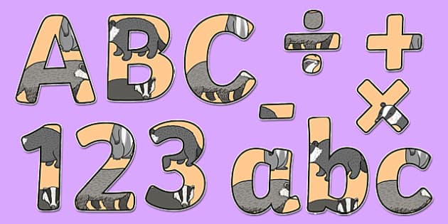 Badger Themed Display Lettering (teacher made) Twinkl